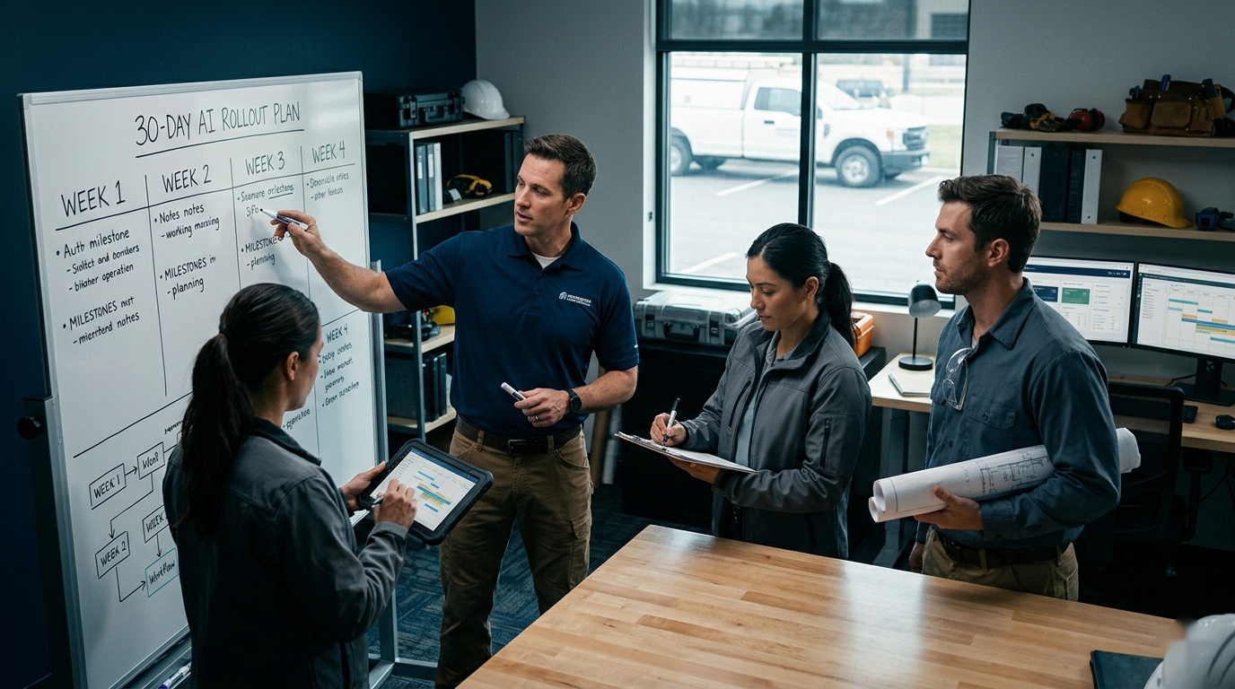 30-Day AI Rollout for Contractors: One Workflow, Guardrails, and a Week-by-Week Plan visual 1